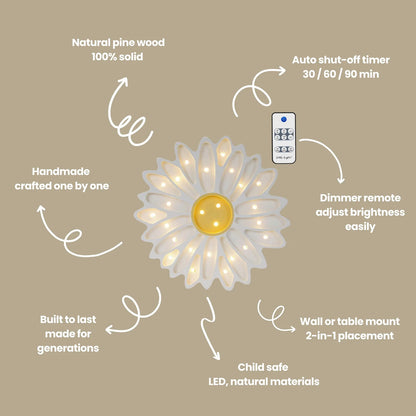 Little Lights, Night Light Daisy, White