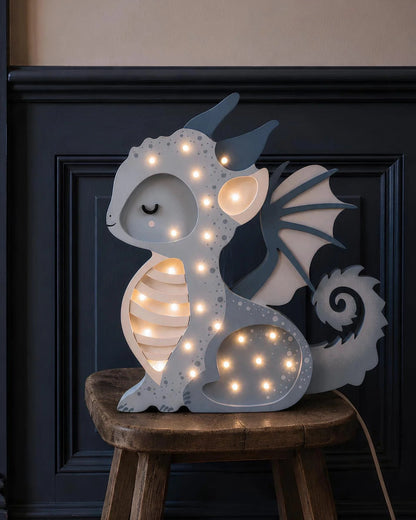 Little Lights Night Light, Baby Dragon, Hunter Green
