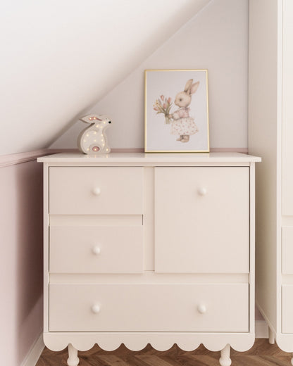 Wood Luck Design, Dresser Short, Babushka White