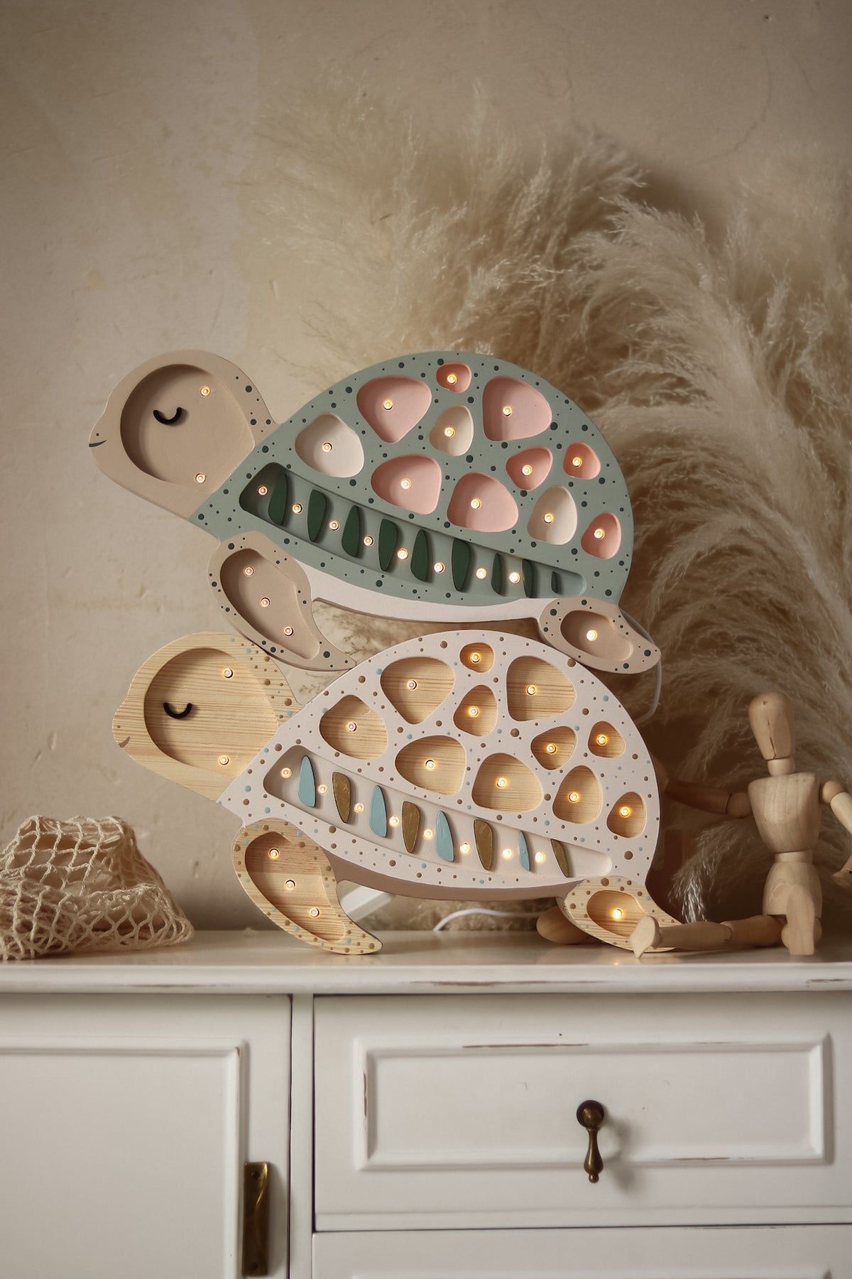Little Lights Night Light Turtle, Albino strössel