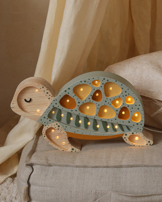 Little Lights Night Light Turtle, Galapagos Sage