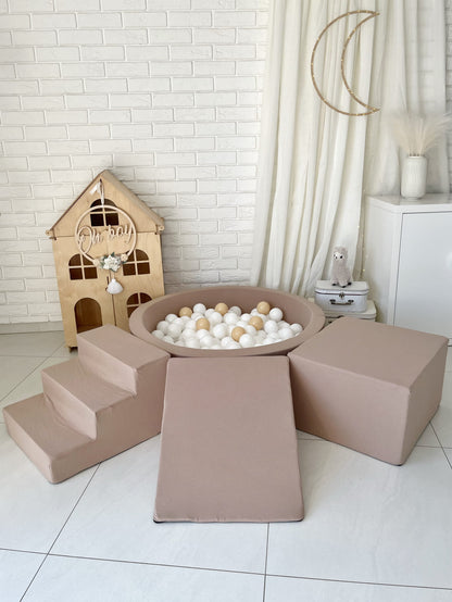 Leikkimoduuli + Pallomeri, Beige