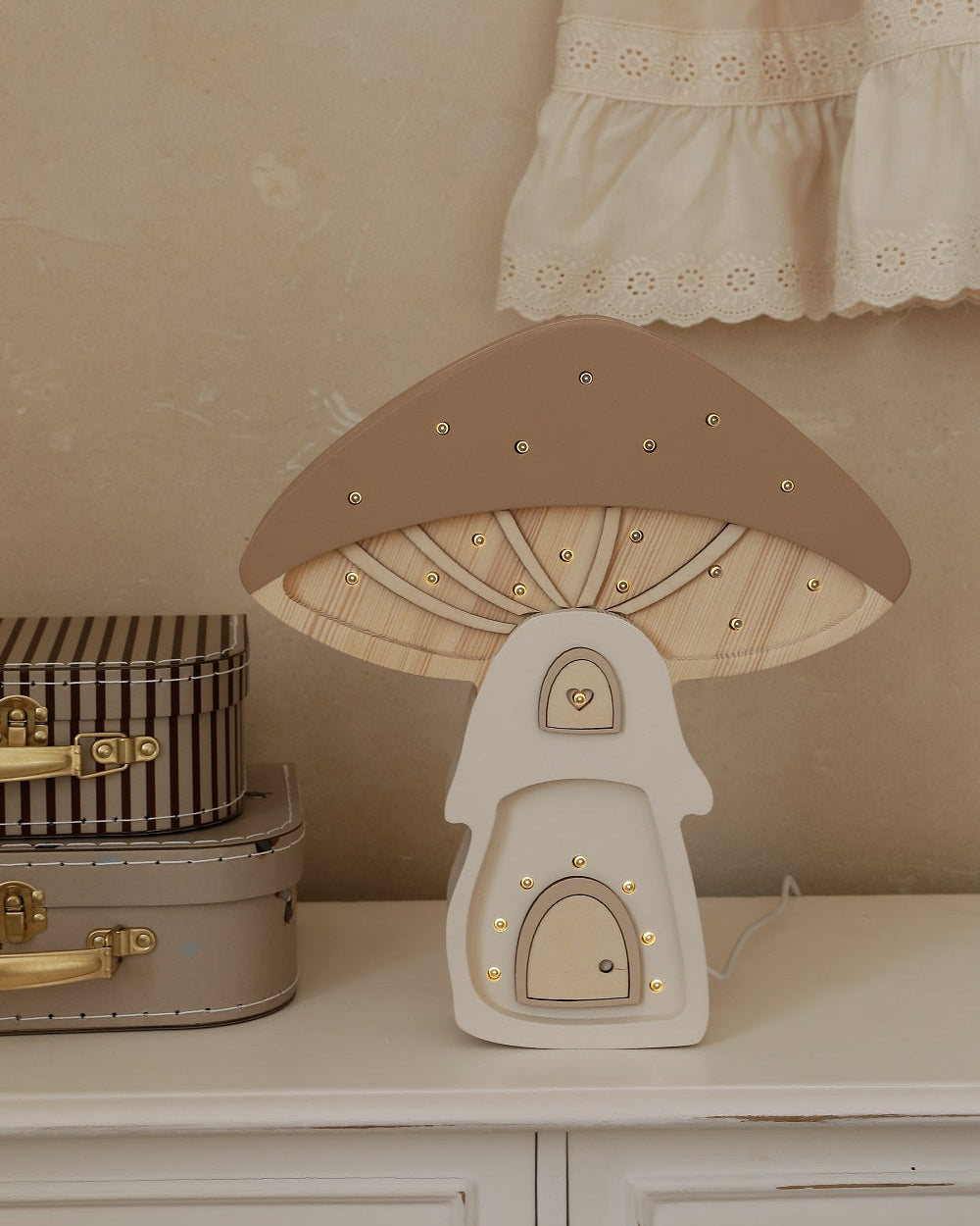 Little Lights Yövalo Mushroom, Fairies Lights Brown