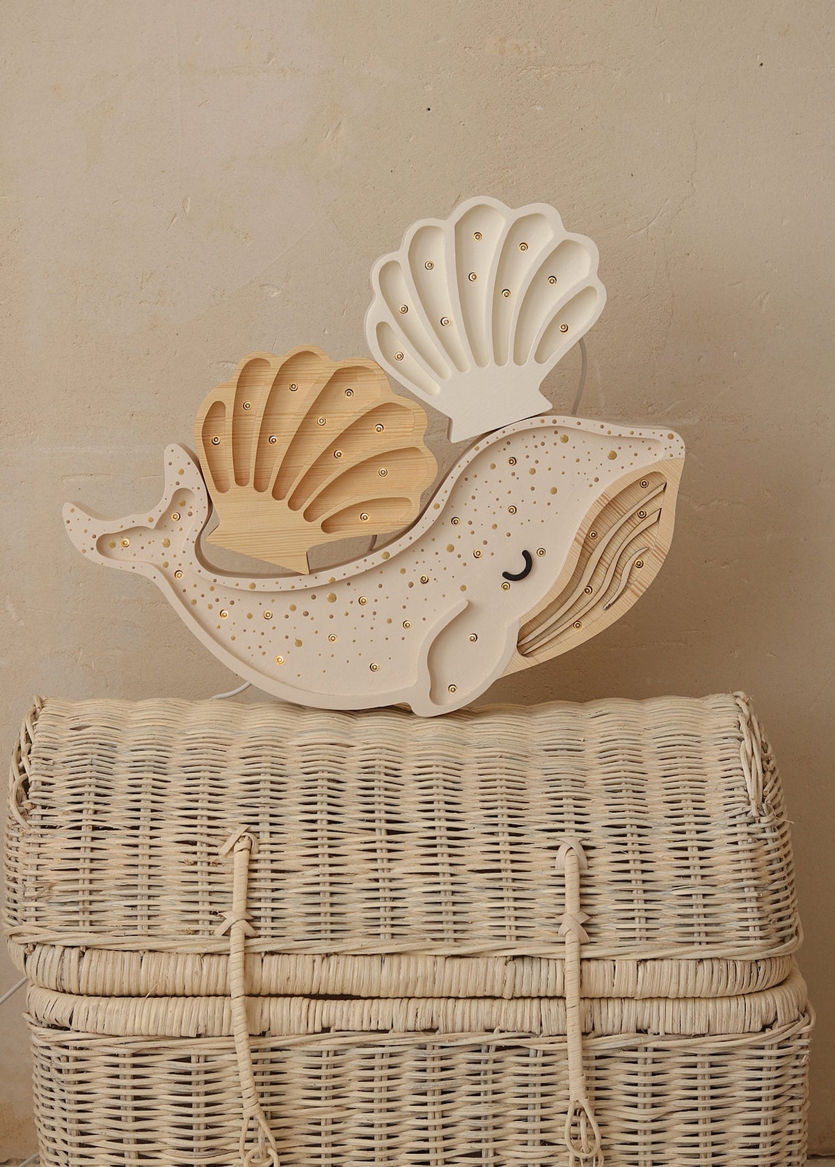 Little Lights Night Light, Whale Albino White