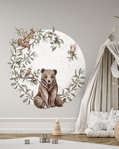 Wall Sticker 140cm, Forest Animals, Bear