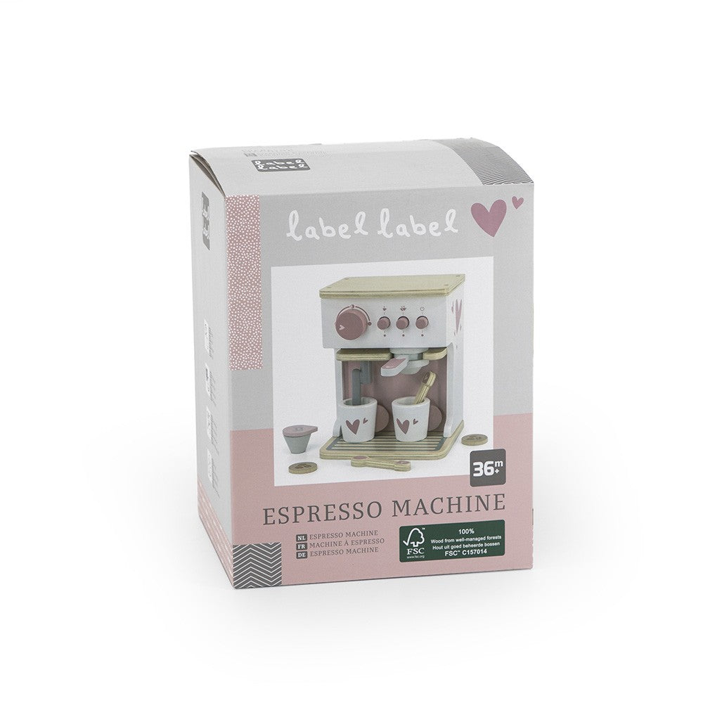 Etikett Etikett, Espressomaskin, Rosa