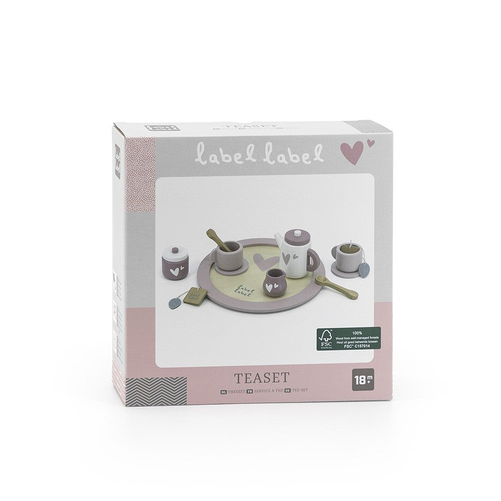 Etikett Etikett, Teservis, Rosa