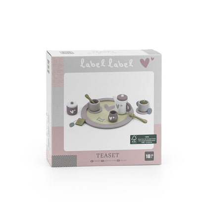 Etikett Etikett, Teservis, Rosa