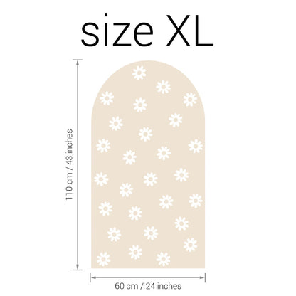 Pastel Love, Wall Decal Arch, Latte Daisies