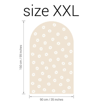 Pastel Love, Wall Decal Arch, Latte Daisies