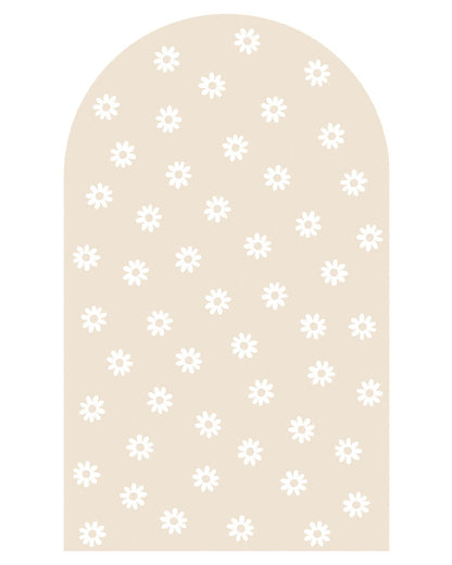 Pastel Love, Wall Decal Arch, Latte Daisies