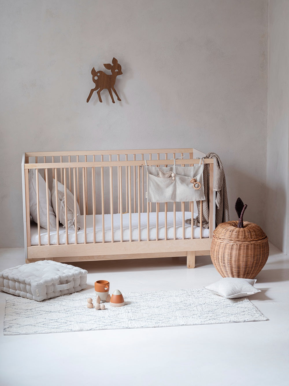 Wood Luck Design, Cot &amp; Junior bed 2 IN 1, 70x140 cm, Basic White