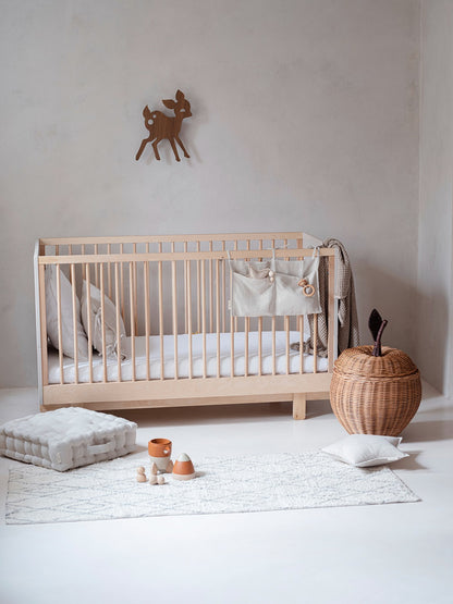 Wood Luck Design, Cot &amp; Junior bed 2 IN 1, 70x140 cm, Basic White