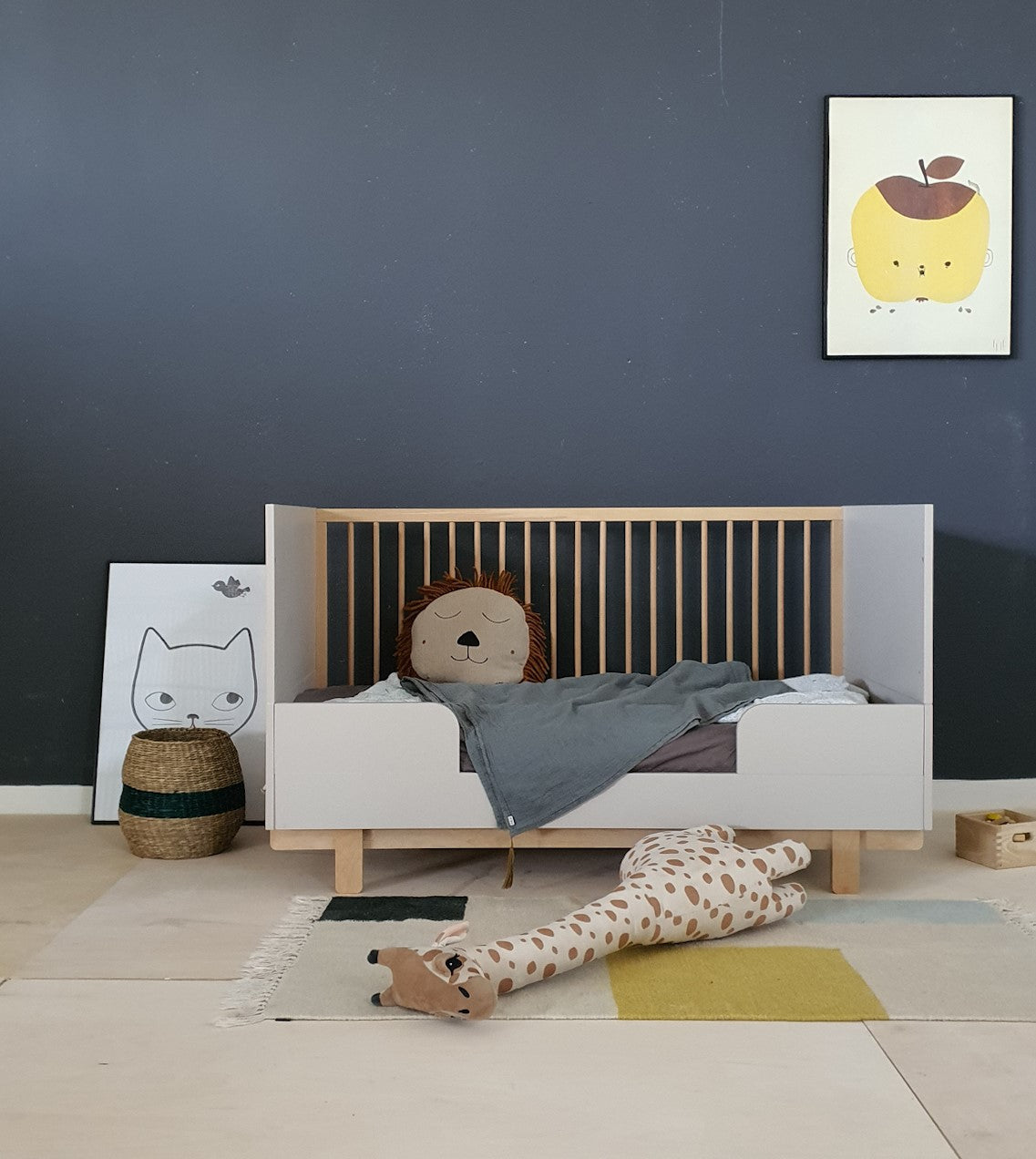 Wood Luck Design, Cot &amp; Junior bed 2 IN 1, 70x140 cm, Basic White