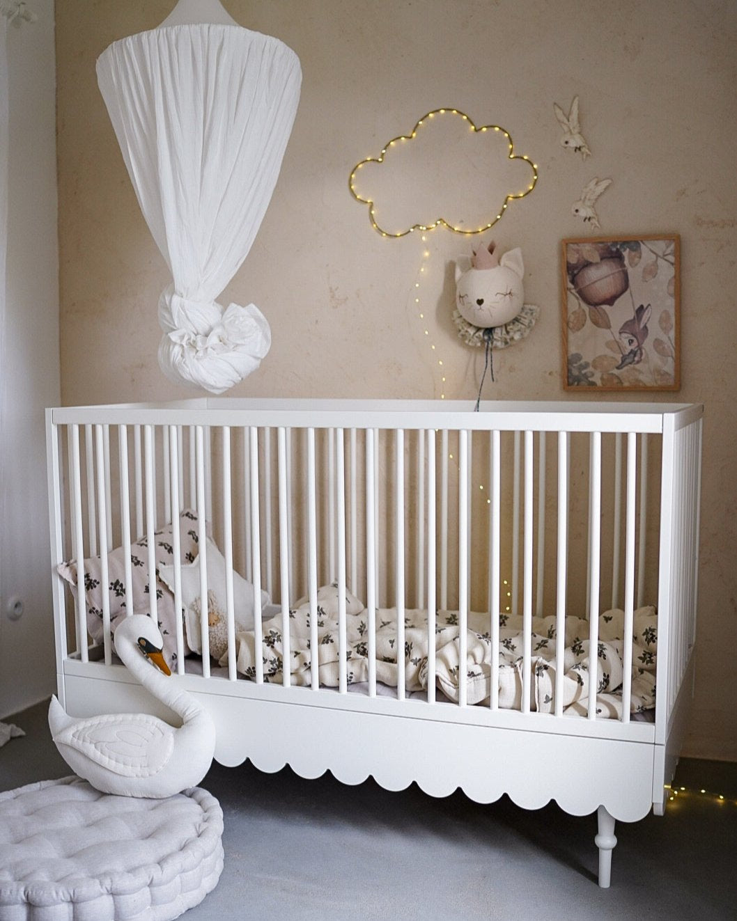 Wood Luck Design, Cot &amp; Junior bed 2 IN 1, 70x140 cm, Babushka White