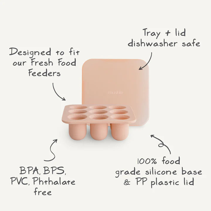 Mushie,  Fresh Food Feeder, Pakastelokero, Cambridge Blue