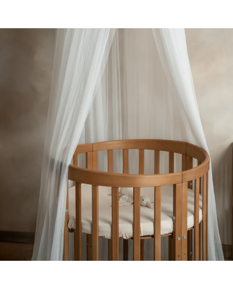 Waldin, Oval Pinnasänky 7in1 + Patja, Walnut