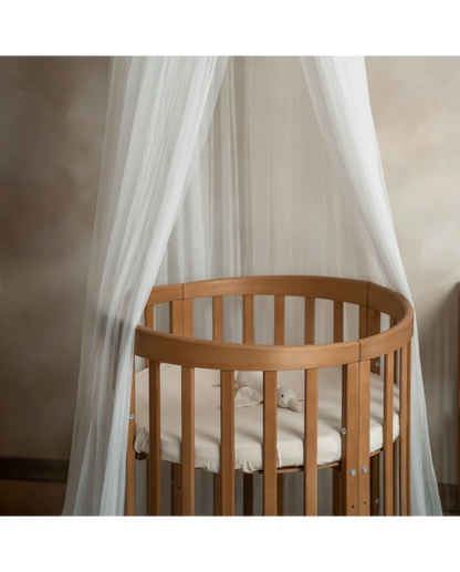 Waldin, Oval Pinnasänky 7in1 + Patja, Walnut