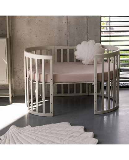 Waldin, Oval Cot 7in1 + Mattress, Olive