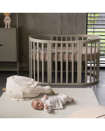 Waldin, Oval Cot 7in1 + Mattress, Olive