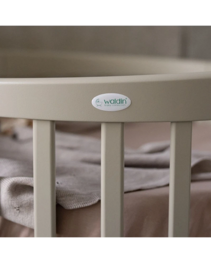 Waldin, Oval Cot 7in1 + Mattress, Olive