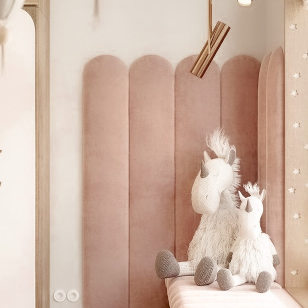 Magic Velvet, Väggpanel 60X20cm, Powder Rose