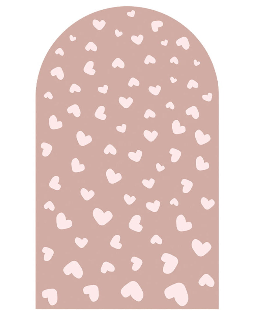 Pastelowe Love, Seinätarra Kaari, Pink Vintage Hearts