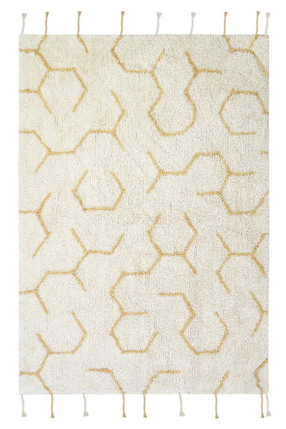 Planet Bee, Washable Rug, Pollination