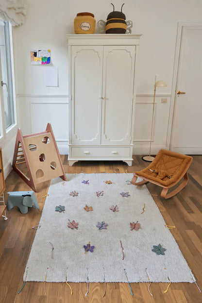 Planet Bee, Washable Rug, Wildflowers