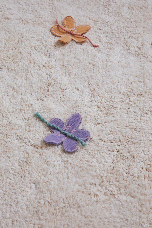 Planet Bee, Washable Rug, Wildflowers