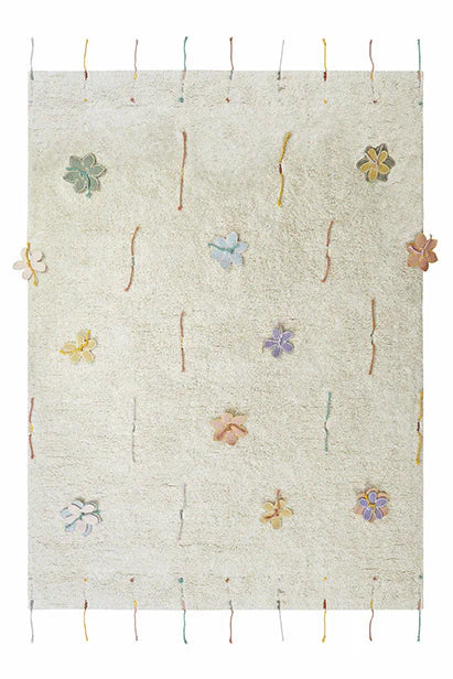 Planet Bee, Washable Rug, Wildflowers