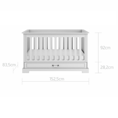 Bellamy, Ines, Cot 2 IN 1, 70x140 cm, White