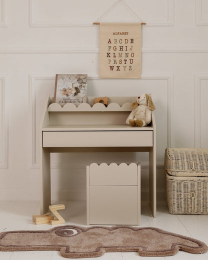 Book Nook, Montessori Table and Chairs, Latte