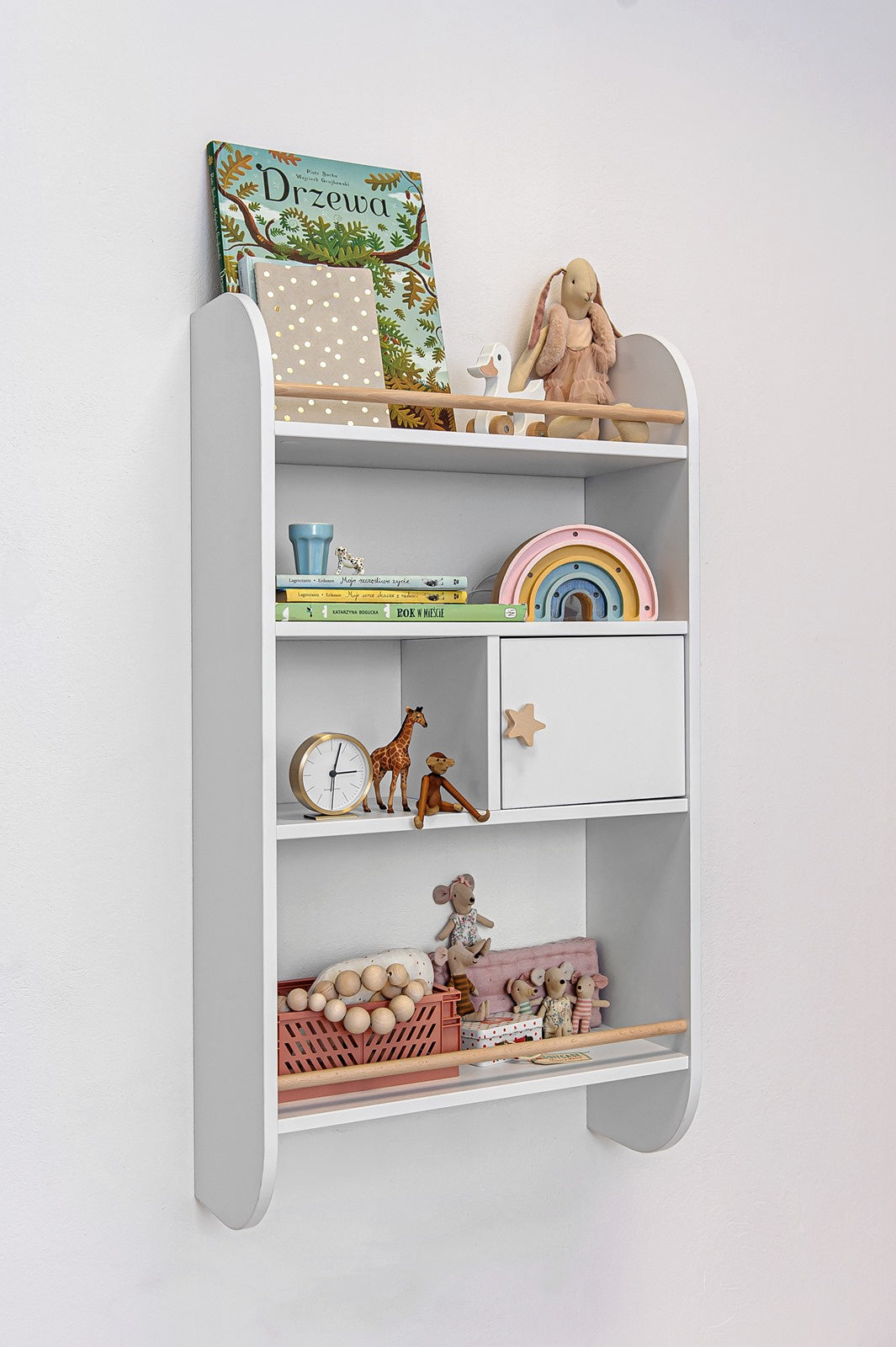 Bellamy, Rainbow Wall Shelf, Snow White