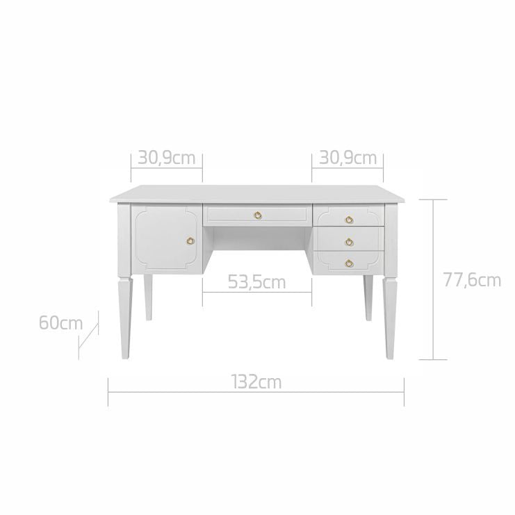 Bellamy, Royal, Desk, White