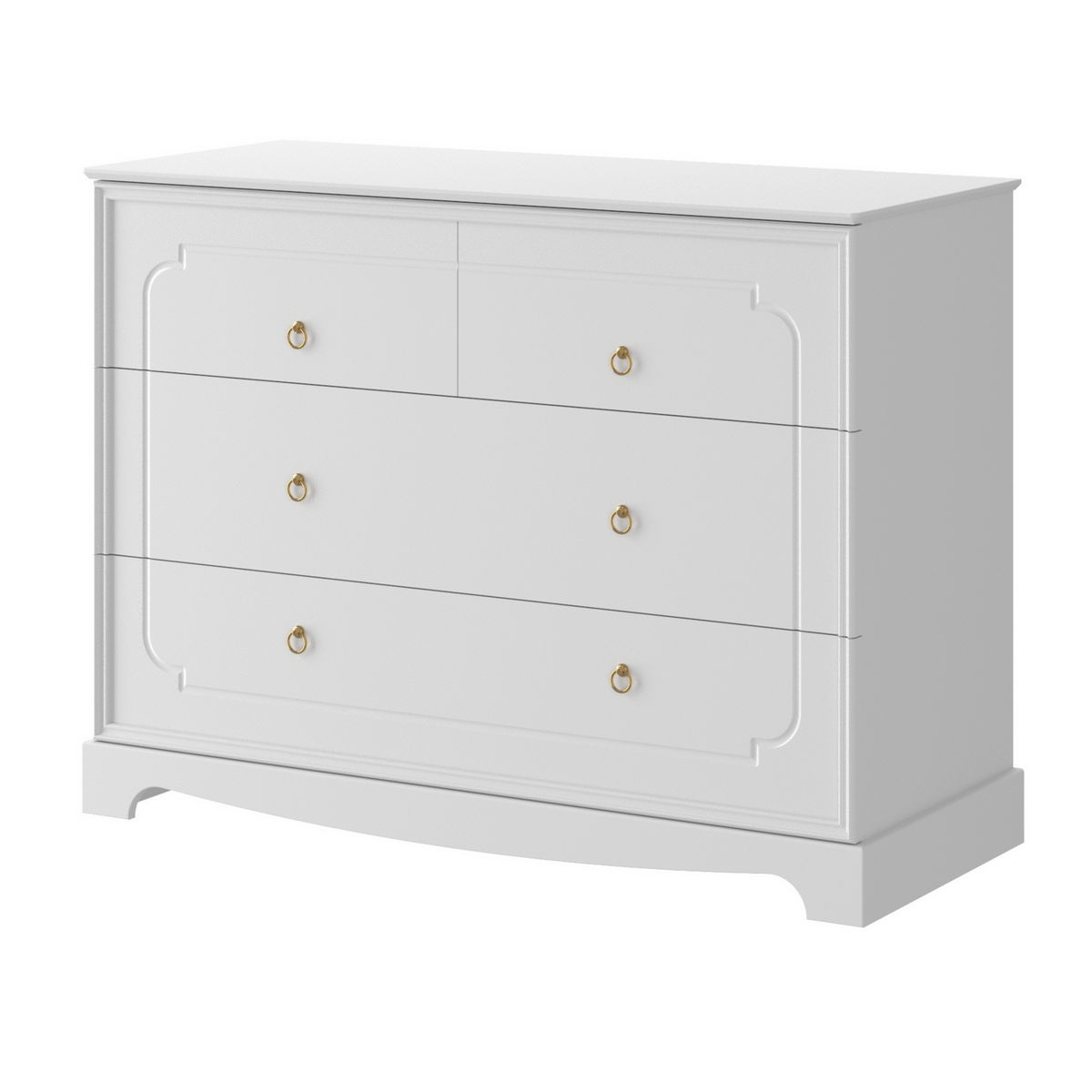 Bellamy, Royal, Chest of 4 drawers, White