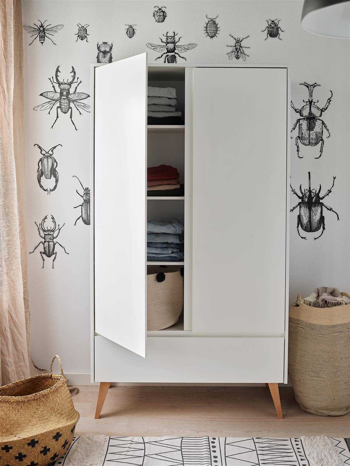 Pinio, Swing Wardrobe with 2 doors, White