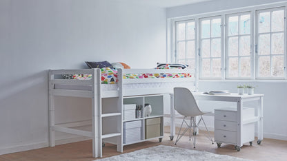 Hoppekids, ECO Dream, Loftsäng 90x200 cm (Cabriolet) och Skrivbord