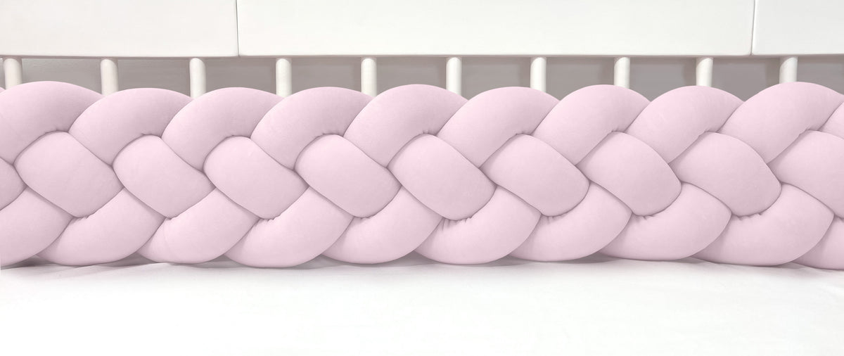 Edge Padding 4-Strip Braid, Velvet Powder Pink