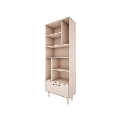 Wood Luck Design, Bookshelf River, Sand Beige