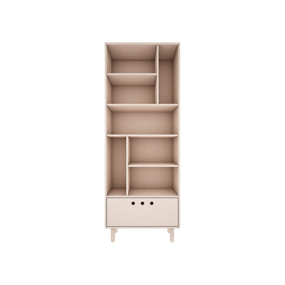 Wood Luck Design, Bookshelf River, Sand Beige