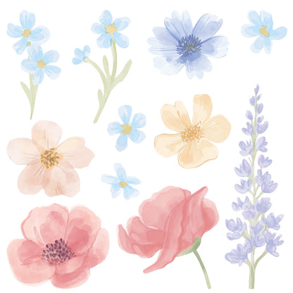 Pastel Love, Wall Decal Set, Spring Garden 1