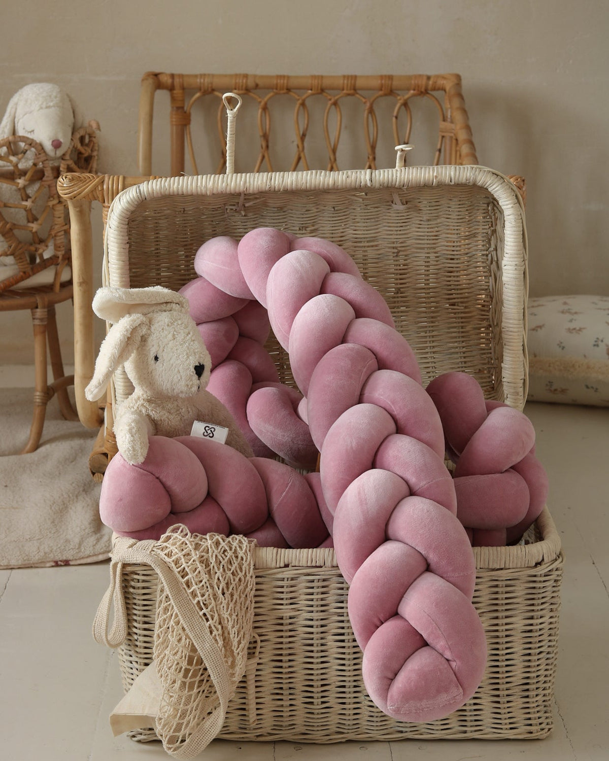 Kantstoppning Letti, Velvet Dirty Pink