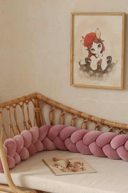 Kantstoppning Letti, Velvet Dirty Pink