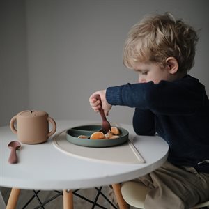Mushie, silikonplatta med sugkopp, torkad timjan