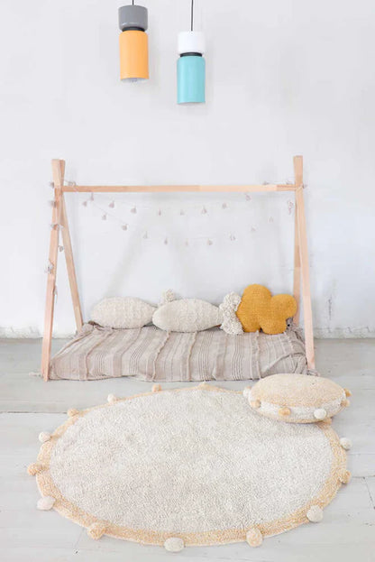 Bubbly Natural, Washable Rug, Honey
