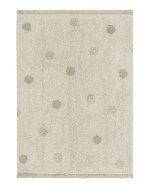 Hippy Dots, Pestävä Matto, Natural Olive