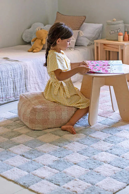 Little Chefs, Washable Mat, Kitchen Tiles Blue Sage, (Various sizes)