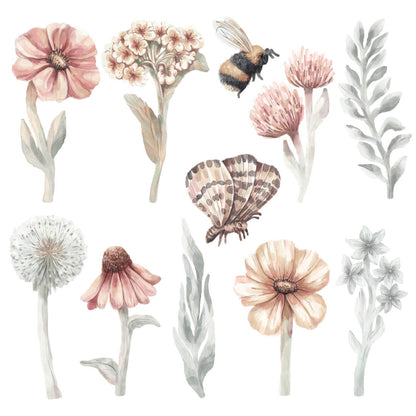 Pastelowe Love, Seinätarra Setti, Wildflowers 1