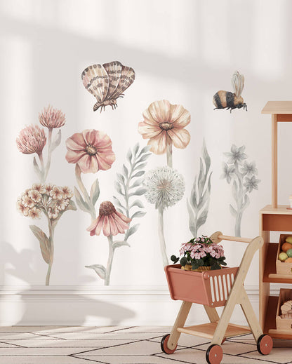 Pastelowe Love, Seinätarra Setti, Wildflowers 1
